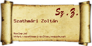Szathmári Zoltán névjegykártya